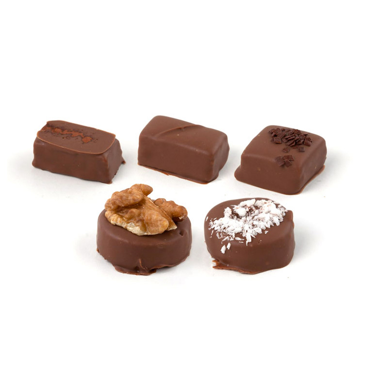 Bonbons en chocolat, chocolat au lait/chocolat blanc, chocolat noir/praliné  de Sucre&compagnie - Cookpad